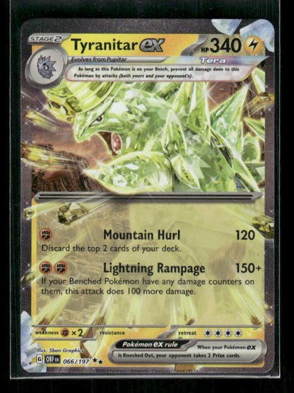 Tyranitar ex 2023 Scarlet & Violet: Obsidian Flames #66/197 Double Rare