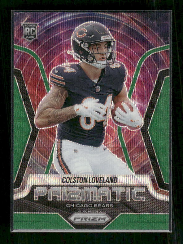 Colston Loveland - 2025 Prizm Football - Green Wave Prizmatic - Rookie