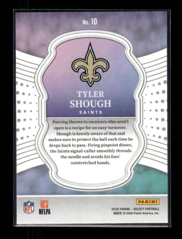 Tyler Shough - 2025 Select Football - Select Certified - Rookie