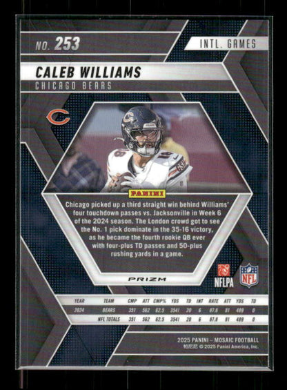 Caleb Williams - 2025 Mosaic Football - England Games Green Mosaic