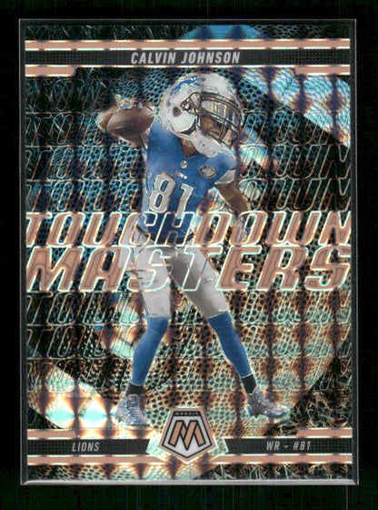 Calvin Johnson - 2025 Mosaic Football - Orange Fluorescent Touchdown Masters