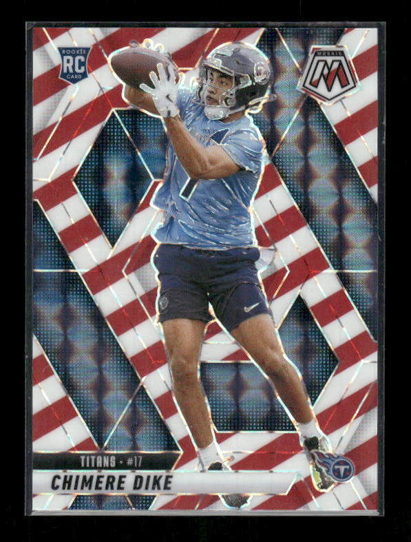 Chimere Dike - 2025 Mosaic Football - Red White Stripe - Rookie