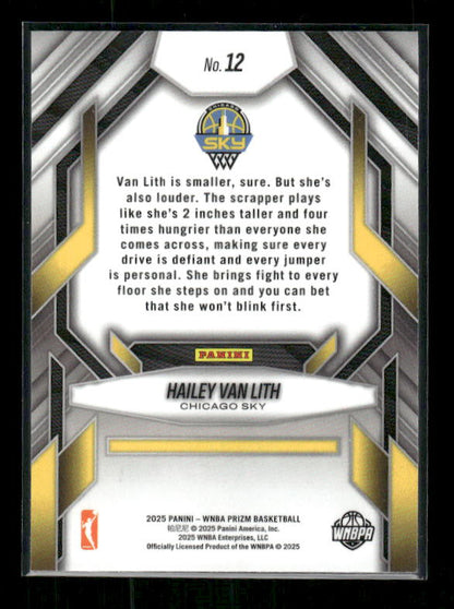 Hailey Van Lith - 2025 Prizm WNBA - Fearless - Rookie