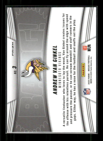 Andrew Van Ginkel - 2025 Mosaic Football - Green Mosaic BANG