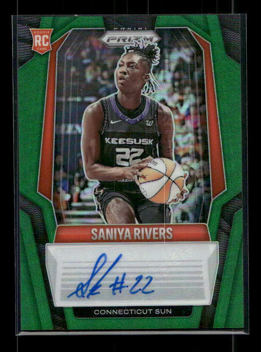 Saniya Rivers - 2025 Prizm WNBA - Signature Prizm Green Auto - Rookie