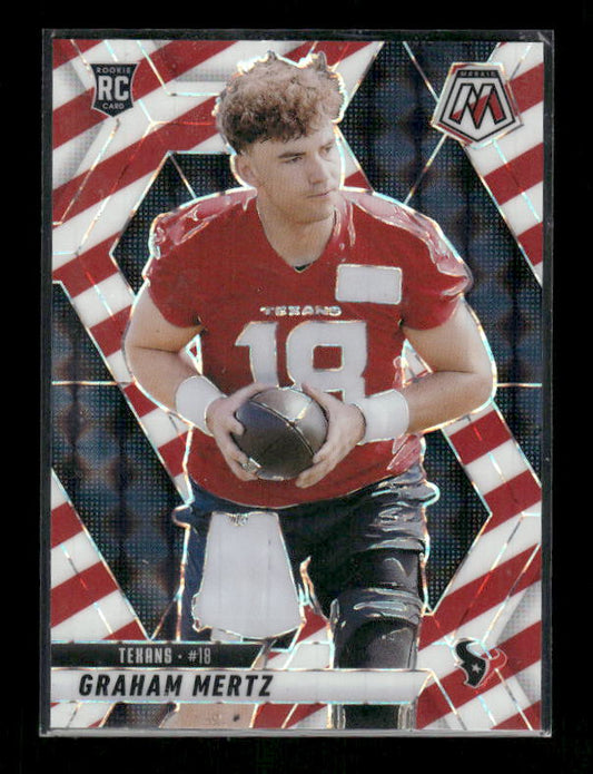 Graham Mertz - 2025 Mosaic Football - Red White Stripe - Rookie