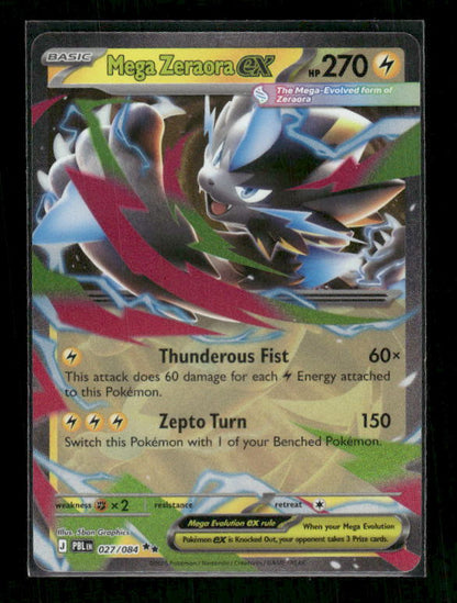 Mega Zeraora ex 2026 Mega Evolution: Pitch Black #27/84 Double Rare