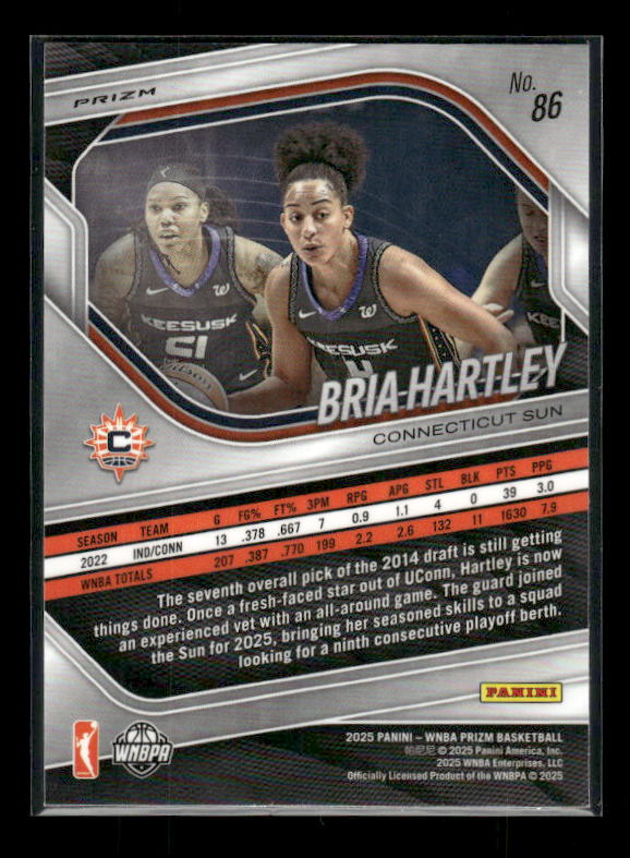 Bria Hartley - 2025 Prizm WNBA - Cracked Ice