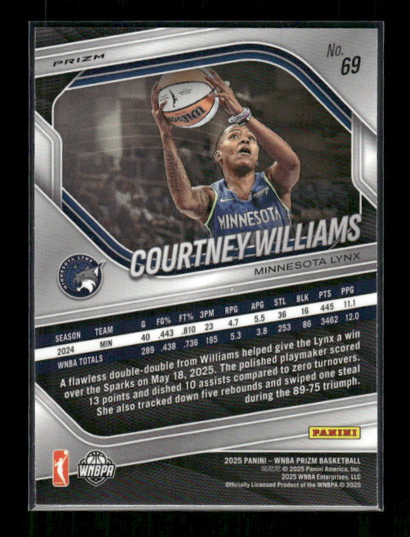 Courtney Williams - 2025 Prizm WNBA - WNBA Logo Prizm