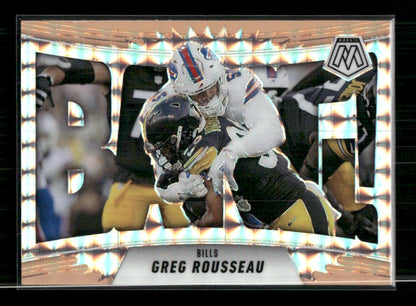 Greg Rousseau - 2025 Mosaic Football - Orange Fluorescent BANG