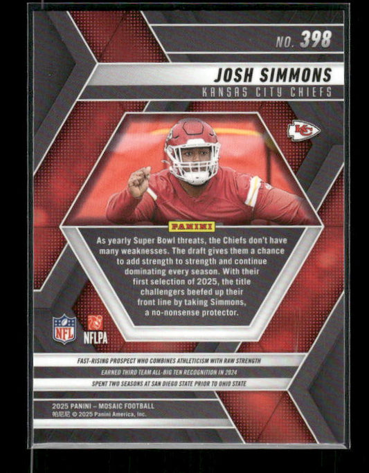 Josh Simmons - 2025 Mosaic Football - Rookie