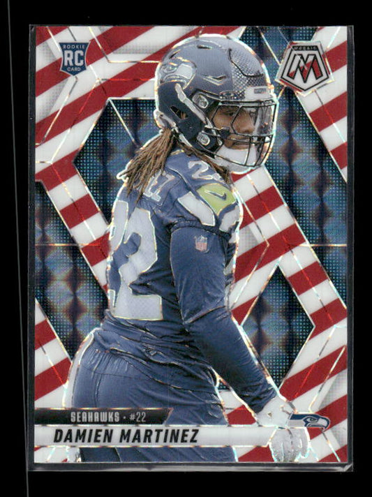 Damien Martinez - 2025 Mosaic Football - Red White Stripe - Rookie
