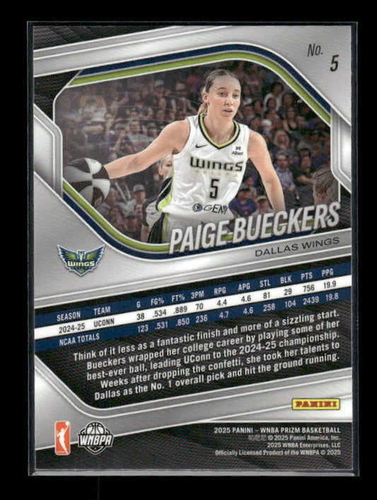 Paige Bueckers - 2025 Prizm WNBA - Rookie