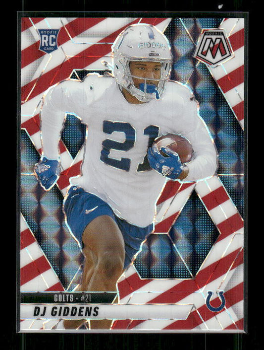 DJ Giddens - 2025 Mosaic Football - Red White Stripe - Rookie