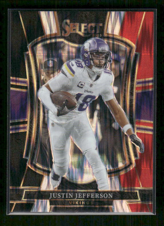 Justin Jefferson - 2025 Select Football - Black & Red Shock