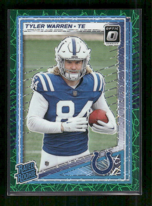 Tyler Warren - 2025 Optic Football - Green Velocity - Rated Rookie