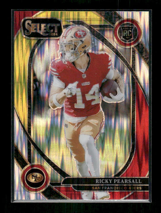 Ricky Pearsall - 2024 Select Football - Red & Yellow Shock - Rookie