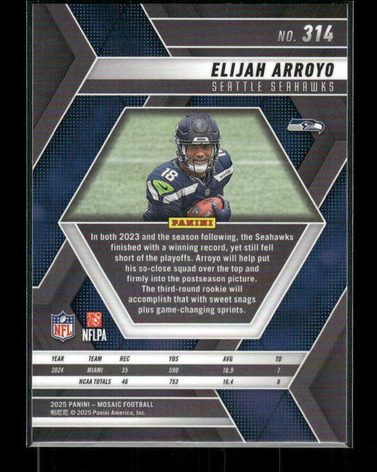 Elijah Arroyo - 2025 Mosaic Football - Rookie