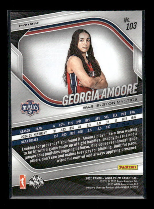 Georgia Amoore - 2025 Prizm WNBA - Silver Prizm - Rookie