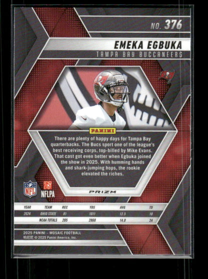 Emeka Egbuka - 2025 Mosaic Football - Green Mosaic - Rookie