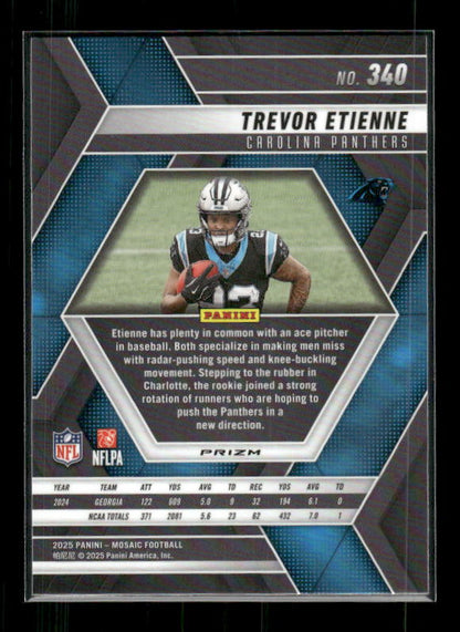 Trevor Etienne - 2025 Mosaic Football - Red White Stripe - Rookie