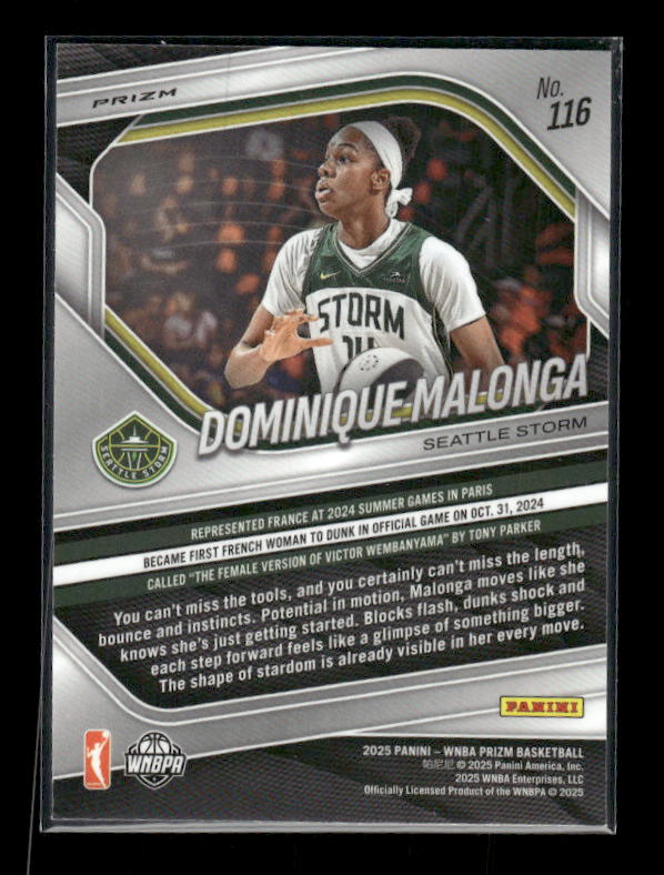 Dominque Malonga - 2025 Prizm WNBA - White Seismic - Rookie