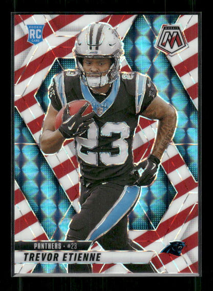 Trevor Etienne - 2025 Mosaic Football - Red White Stripe - Rookie