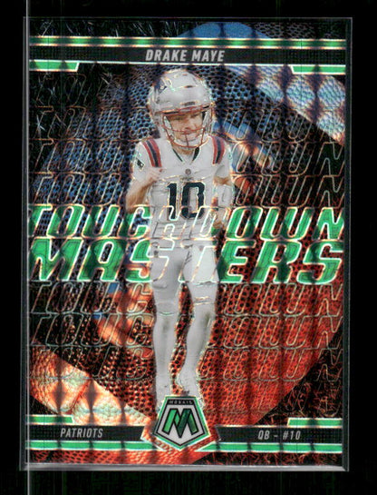 Drake Maye - 2025 Mosaic Football - Green Mosaic Touchdown Masters