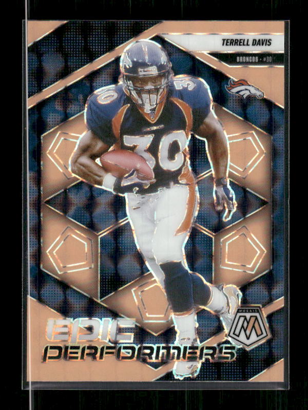 Terrell Davis - 2025 Mosaic Football - Orange Fluorescent Epic Performers