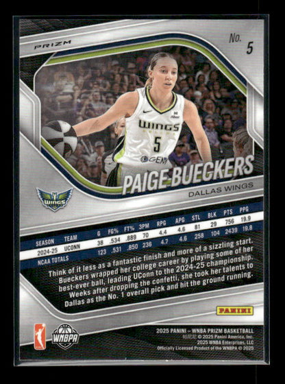 Paige Bueckers - 2025 Prizm WNBA - Ice Prizm - Rookie