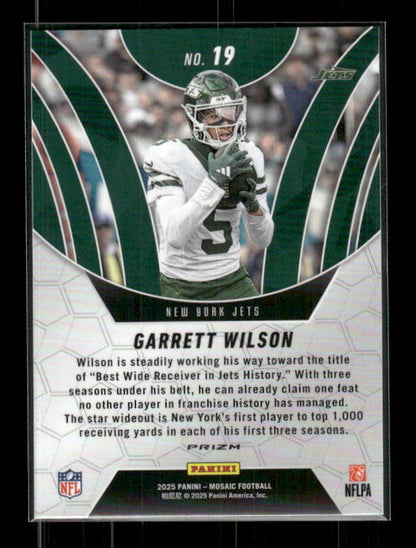 Garrett Wilson - 2025 Mosaic Football - Green Mosaic Elevate