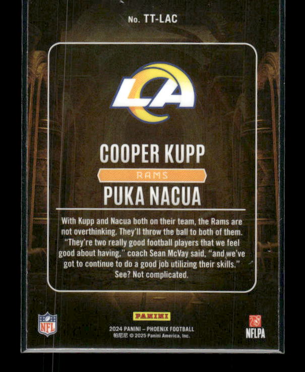 Cooper Kupp / Puka Nacua - 2024 Phoenix Football - Treasured Tandems