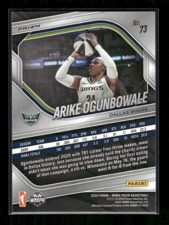 Arike Ogunbowale - 2025 Prizm WNBA - WNBA Logo Prizm