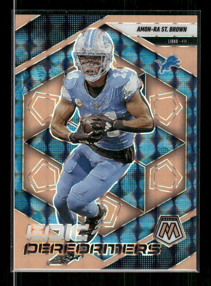 Amon-Ra St. Brown - 2025 Mosaic Football - Orange Fluorescent Epic Performers