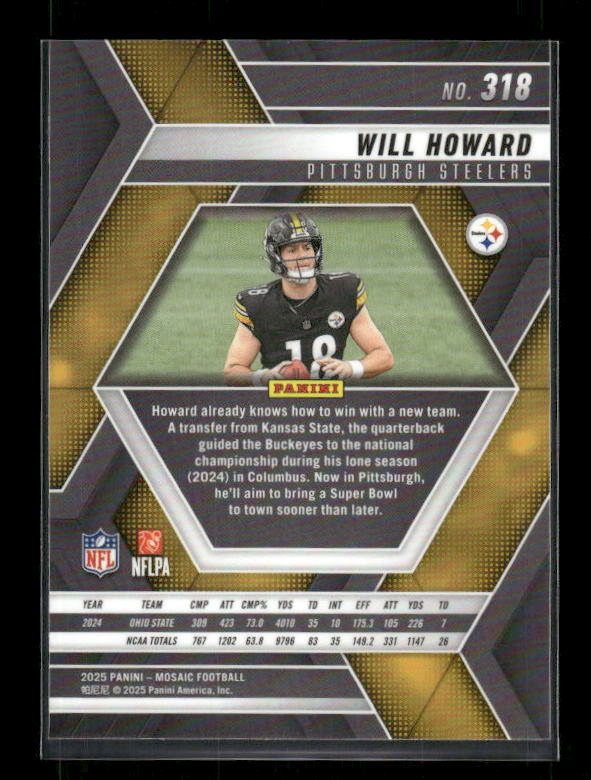 Will Howard - 2025 Mosaic Football - Rookie
