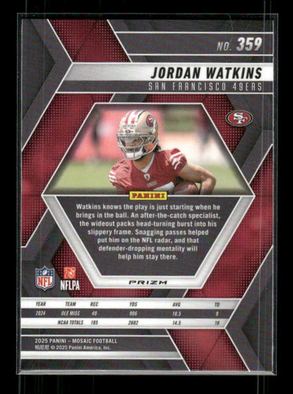 Jordan Watkins - 2025 Mosaic Football - Mosaic Prizm - Rookie