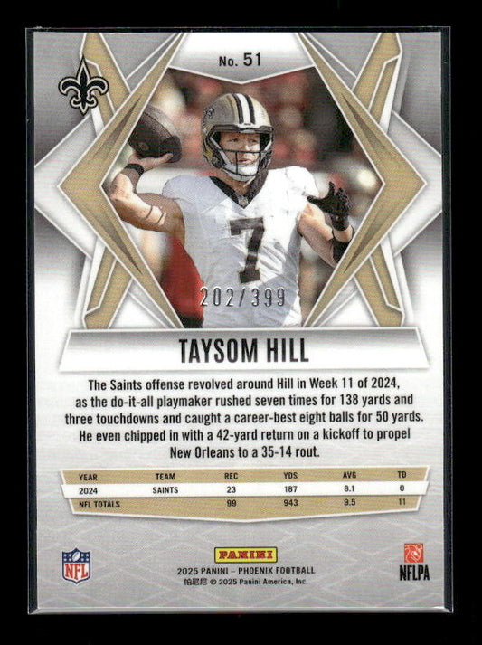 Taysom Hill - 2025 Phoenix Football - Winter Red /399