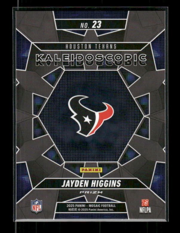 Jayden Higgins - 2025 Mosaic Football - Kaleidoscopic SSP - Rookie