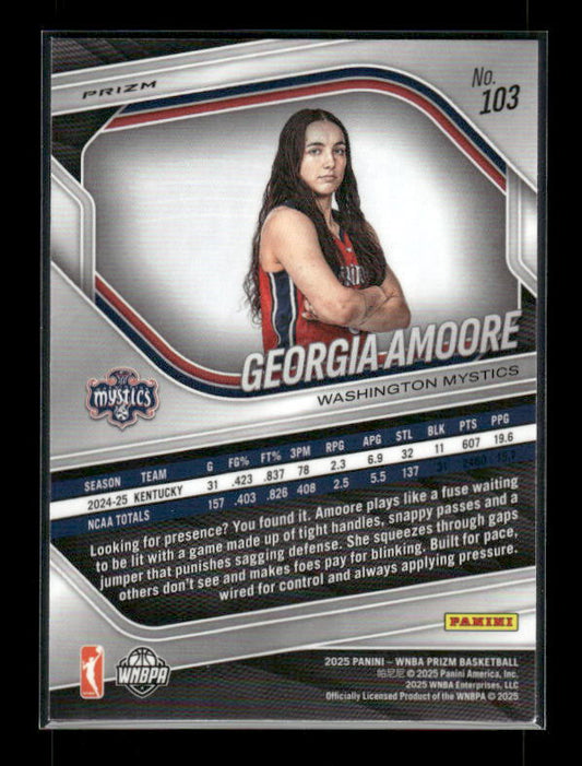 Georgia Amoore - 2025 Prizm WNBA - Ice Prizm - Rookie