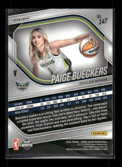 Paige Bueckers - 2025 Prizm WNBA - Ice Prizm - Rookie Variation