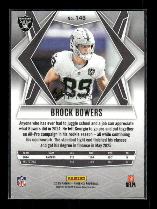 Brock Bowers - 2025 Phoenix Football - Winter Purple /249