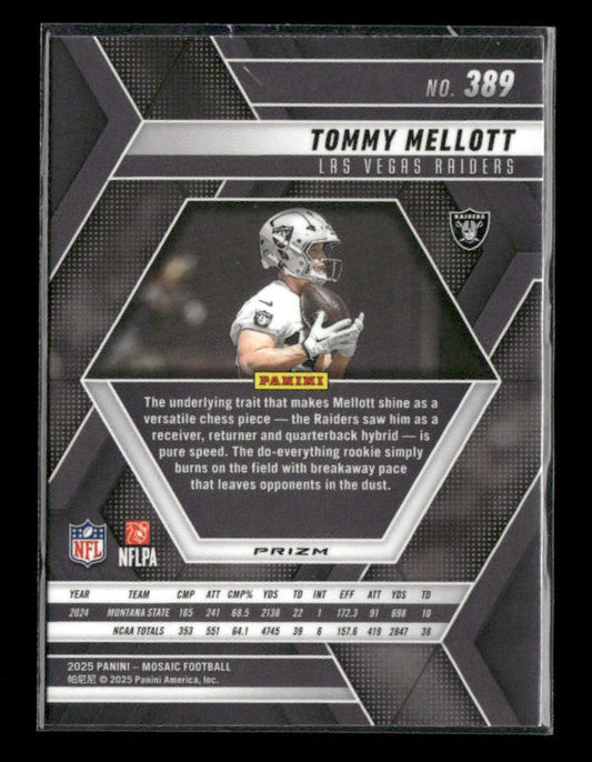 Tommy Mellott - 2025 Mosaic Football - Red White Stripe - Rookie
