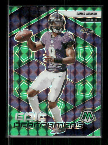 Lamar Jackson - 2025 Mosaic Football - Green Mosaic Epic Performers
