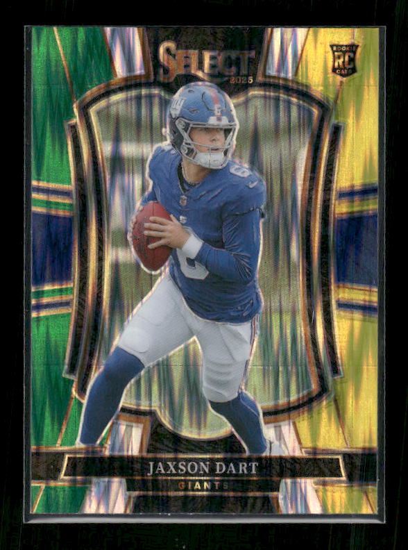 Jaxson Dart - 2025 Select Football - Premier Green & Yellow Shock - Rookie