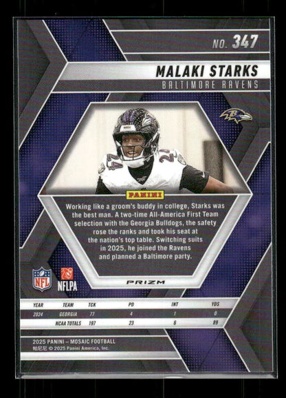 Malaki Starks - 2025 Mosaic Football - Green Mosaic - Rookie
