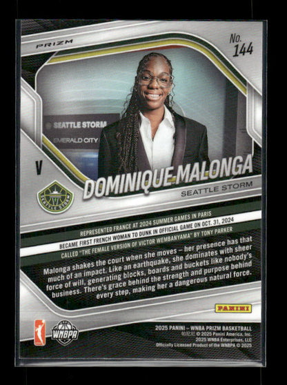 Dominique Malonga - 2025 Prizm WNBA - Blue Velocity - Rookie Variation