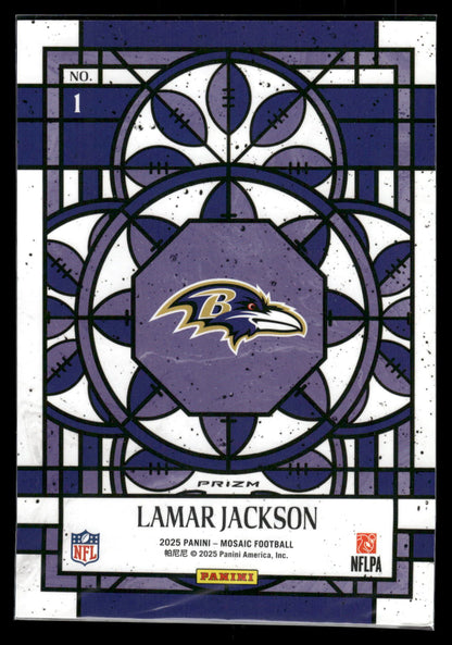 Lamar Jackson - 2025 Mosaic Football - Jumbo / Oversized Stained Glass