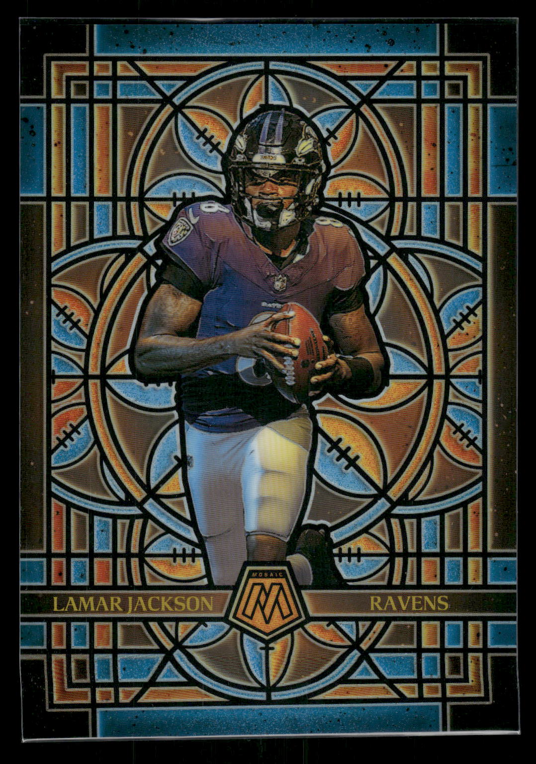 Lamar Jackson - 2025 Mosaic Football - Jumbo / Oversized Stained Glass