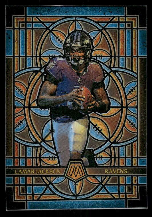 Lamar Jackson - 2025 Mosaic Football - Jumbo / Oversized Stained Glass