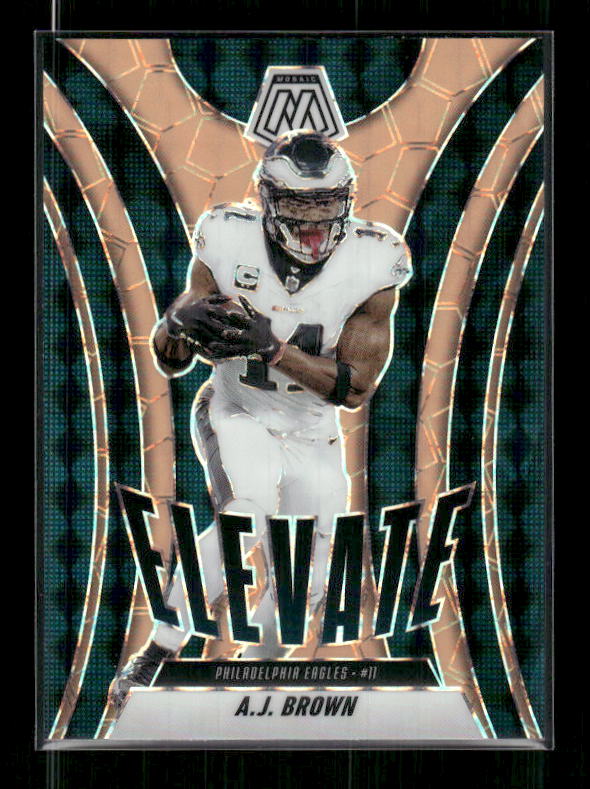 A.J. Brown - 2025 Mosaic Football - Orange Fluorescent Elevate